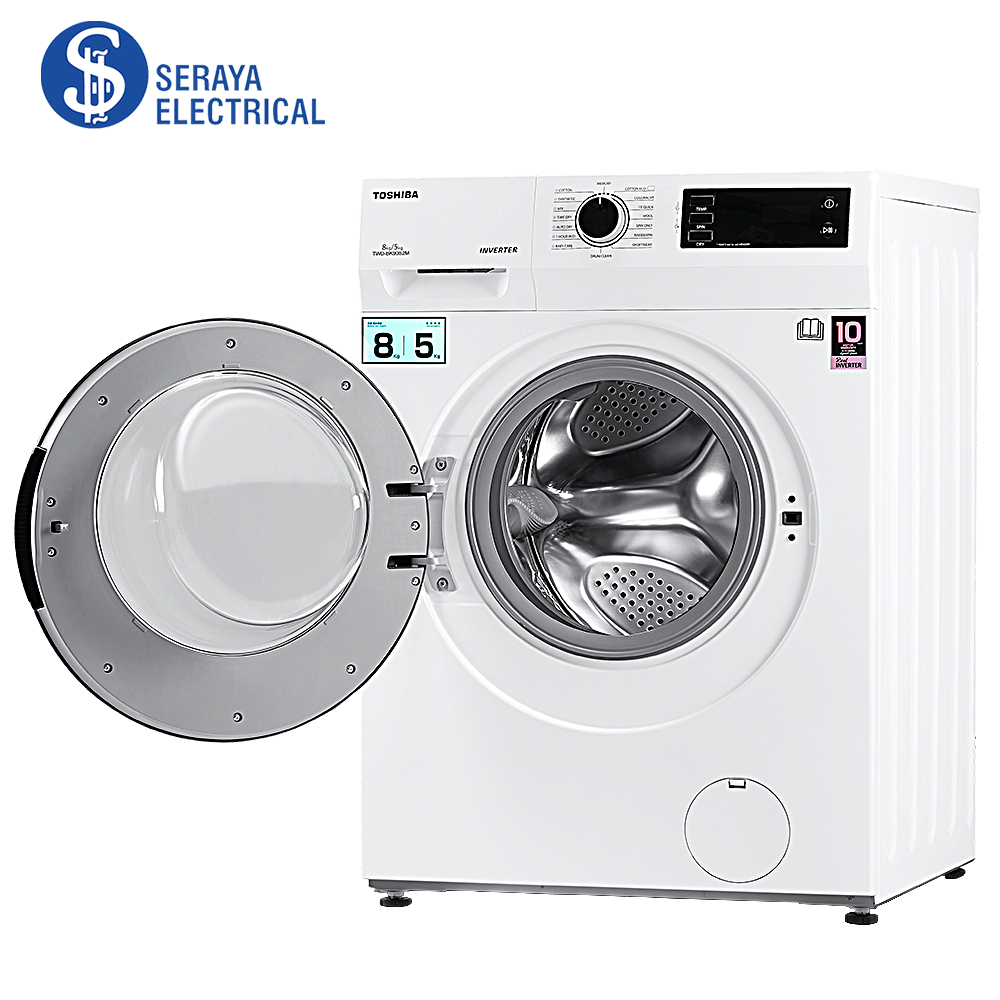 Toshiba 8KG + 5KG Front Load Real Inverter Washer Dryer TWDBK90S2M